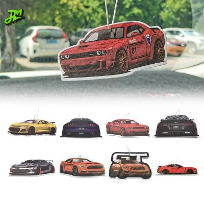 Car Rearview Mirror Air Freshener Hanging Fit For American Muscle Mustang Chevrolet Camaro Corvette Dodge Challenger Accessories