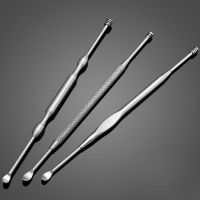 3pcs/set Ear Pick Spoon Stainless Steel Spiral Wax Remover Cleaner Double ended Curette Ear Scoop Ear Care Cleaning Tool