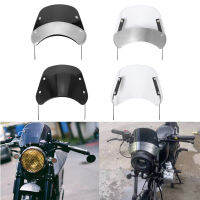 สีดำ R รถจักรยานยนต์5 "-7" ไฟหน้ากระจก Wind Deflector กระจก Universal สำหรับ Harley Honda Yamaha เครื่องมือ Visor