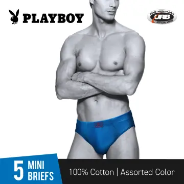 2 Pieces) Cotton Stretch Playboy Men's Trunks Underwear - B122522-2S