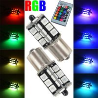 ไฟตัดหมอก Led Rgb หลากสี5050 27smd 2Pcs Rgb ไฟรถยนต์รีโมท H11/H8 H4 H16 1156 5202พร้อมรีโมทคอนโทรล