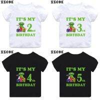 Hot Game Garten of Banban Print Kids Clothes Its My 1 2 3 4 5 6 7 8 9 Years Birthday Boys Girls T shirt Baby Children T-Shirts