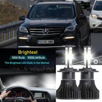 หลอดไฟหน้ารถยนต์ LED LY 4000lm 6000k สีขาว สําหรับ Mercedes-Benz M-Class(W166) 2012-2023 รับประกัน 10 เดือน