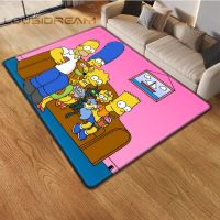 พรมพิมพ์ลายการ์ตูน S-Simpson HD พรมเช็ดเท้าหน้าห้องน้ำห้องเด็กเก้าอี้ห้องนั่งเล่นพรมปูพื้นโมเดิร์นเรียบง่ายข้างเตียงพรมคาวาอี้ Niufen