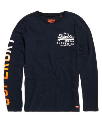 SUPERDRY VINTAGE LOGO AUTHENTIC FADE L/S T-shirt - เสื้อแขนยาว สำหรับผู้ชาย