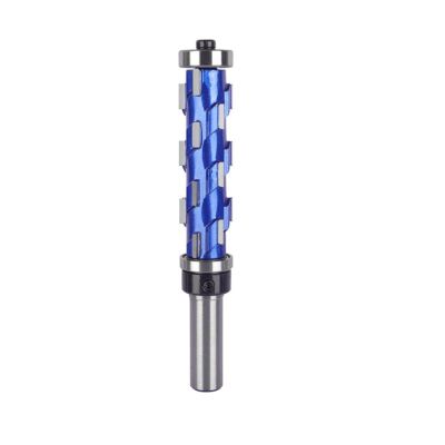 Milling Cutter Shank Flush Trim End Mill Solid Carbide Spiral Double Bearing CNC Router Bit for Wood