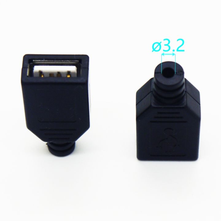 yf-10sets-usb-a-type-male-female-connectors-assembly-adapter-jack-2-0-soldering-plug-socket-with-plastic-shell-dia-3-2mm