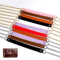 120cm Messenger Chain Black PU Leather Metal Chains Crossbody Bag Strap Shoulder