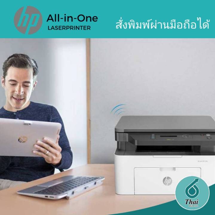 เครื่องปริ้นเตอร์มัลติฟังก์ชันเลเซอร์-สีขาว-hp-mfp-135w-ไร้สาย-มัลติฟังก์ชันเลเซอร์-print-scan-copy-ความละเอียดในการพิมพ์-1-200-x-1-200-dpi