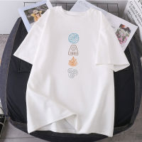 Fashion Printing Summer Casual Tops Tees Avatar The Last Airbender Cartoon Woman T-shirts 2021 New Clothing Round Neck Camisetas