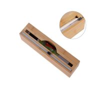 Wrap Dispenser Cutter Foil Plastics Organizer Food Cling Film Drawer Aluminum Slide Bamboo Reusable Smoothly Cutting Holder