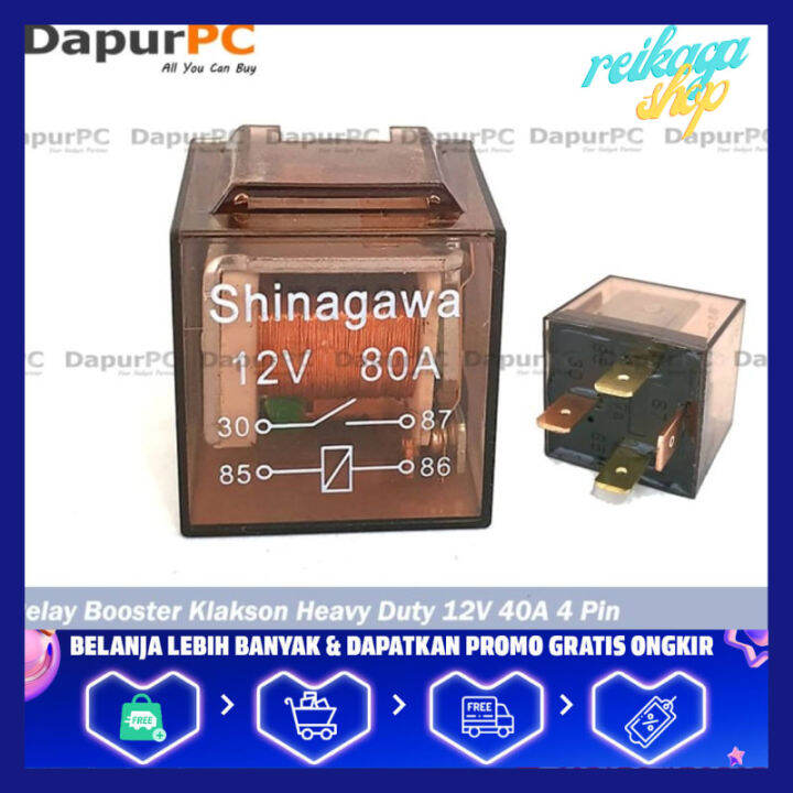 Relay Klakson 12V 80A 4 Pin Untuk Mobil Motor Horn Relay Booster TOKO KAMI MENYEDIAKAN Relay