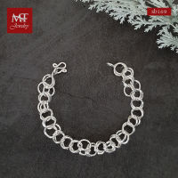 MT สร้อยข้อมือเงินแท้ ลายห่วงบิด ข้อมือ 16, 17 ซม. Solid 925 Sterling Silver Bracelet (sb169) MT Jewelry มณีธารา