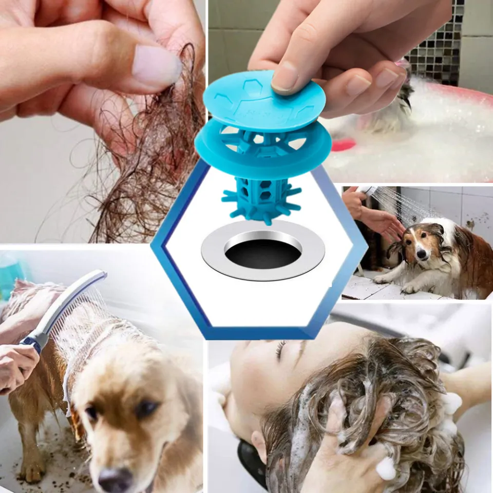 TXM Drain Hair Catcher Bathtub/Sink Drain Hair Catcher,2 in 1 Bathtub Drain  Protector for Shower
