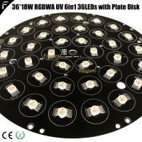 Laquitalo ไฟ LED 36ดวง,36X18w 36X12w 36X10w LED พร้อมแผ่นดิสก์ RGBW RGBWA หลอดไฟ RGBWA UV ฝังชิ้นส่วนประกอบจาน LED