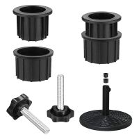 2 Sets Outdoor Patio Umbrella Base Stand Replacement Parts Umbrella Base Bracket Hole Ring Plug Cover and Cap