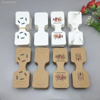 ☍卐◈ 50pcs 9x3.5cm Necklace Display Cards Blank Jewelry Holder For Bracelet Choker Hair Paperboard Packaging Small Business Supplies