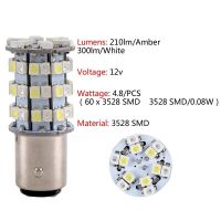 หลอดไฟเลี้ยว Led 2X1157 60 3528สีขาว Smd อำพันสำหรับรถบรรทุกรถยนต์ยานพาหนะรถยนต์ Suv