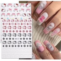 【hot sale】 ❁ஐ△ B52 Cartoon Cute Childrens Nail Art Stickers Wholesale 3D Embossed Cat Small Briquettes Nail Decoration Decals Stickers