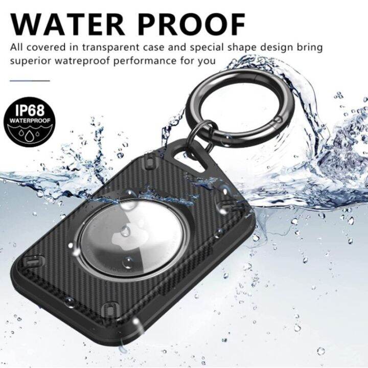 ZUZG For Apple Airtag WaterProof IP68 GPS Protector Key Chain Anti-loss ...