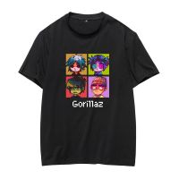 Rapper Gorillaz T Shirt Men Summer 2023 Fashion Cotton T-shirt Boy Tee Shirt Rock Band Camiseta Hombre Tshirt 2d Uk