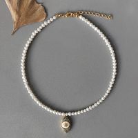 2023 new trendy natural freshwater pearl necklace bohemian unique eye pendant choker ladies exquisite charm jewelery gifts