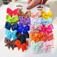 ☏✲▦ 10Pcs/Set 1.9 39; 39; Solid Color Ribbon Bowknot Hair Clips for Baby Girls Handmade Kids Bows Hairpin MiNi Barrettes Hair Accessories