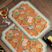 WLJL033Vintage Premium หนังตาราง Pad Catering Placemat กันน้ำ Anti-scalding ตารางจาน Mats