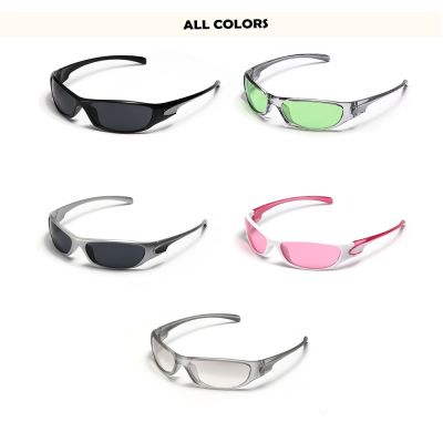 Y2k Millennium Color Punk Hip Hop Red Style Outdoor Driving Glasses Street Hot Girl Glasses Gothic Uv400 Goggles Sunglasses Goggles