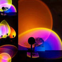 16 Colors APP Sunset Projector Lamp Rainbow Atmosphere Led Night Light for Home Bedroom Coffe Shop Background Sefie Lightings