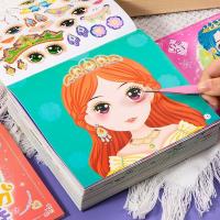 【Hot Sale】 Childrens cartoon princess dress-up book 2-6 years old girls diy face makeup stickers baby educational toys