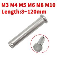 M3 M4 M5 M6 M8 M10 Stainless Steel 304 Shaft Flat Head Pins with Hole Positioning Cylindrical Clevis Bolt328