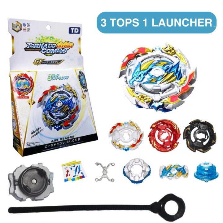 3in1 beyblade burst original B-133 Ace/Grand/Rock Dragon Sting Charge ...