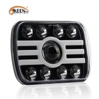 Okeen ไฟหน้า Led H4 5X7นิ้ว,หลอดไฟ Led ไฟสูง/ต่ำไฟตัดหมอกกลางวันตาทูตสวรรค์สำหรับรถบรรทุกอุปกรณ์เสริมรถยนต์