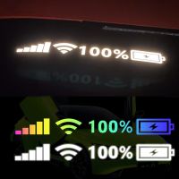 【CC】 Car Stickers Wifi Battery Level Decals Vinyl Reflective Sticker for Accessories