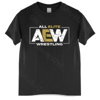 เสื้อยืดผู้ชายแบรนด์ Elite AEW มวยปล้ำโลโก้ EW