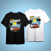 เสื้อยืดคอกลม สกรีนลาย ENDLESS SUMMER แขนสั้น  ผ้า COTTON 100%