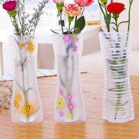 MOONBIFFY 5/3Pcs 27x12cm Foldable Vase Portable Eco-protection Office Home Decoration PVC Plastic Flower Vase Plant Container