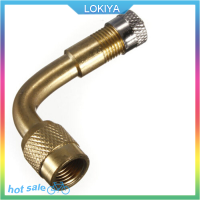 LOKIYA ZHAN 1PC MOTORCYCLE MOTORBIKE TYRE VALVE EXTENSION ADAPTOR 90 DEGREE ANGLE CAR BIKE