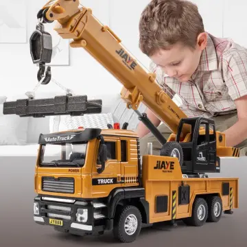 Children's Alloy Crane Toy Large Tower Crane Hook Simulation Crane Model  Engineering Car Boy Decoration