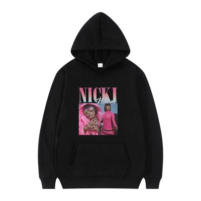 Singer Nicki Minaj Graphic Classic Personality Print Winter Thick Long Sleeves Casual Loose Design Simple Hoodie Size XS-4XL