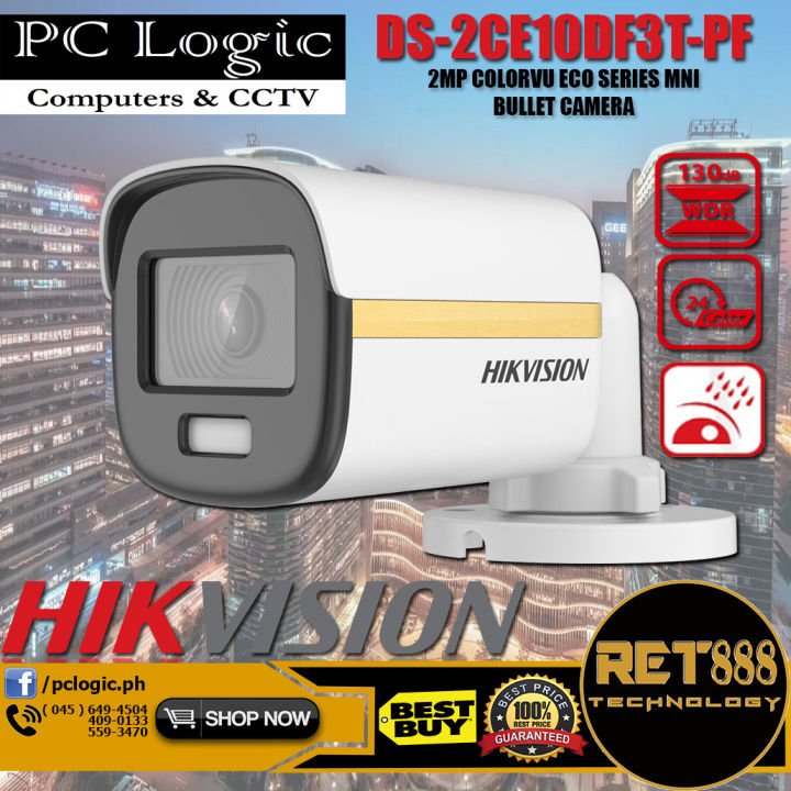 Hikvision Ds 2ce10df3t Pf 2mp 2 8mm Colorvu Eco Series Mni Bullet