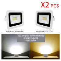 2pcs Ultrathin LED Floodlight 10W 20W 30W 50W 100W AC 220V LED Spotlight FLOOD LIGHT IP68 Waterproof Outdoor Lighting Wall Lamp