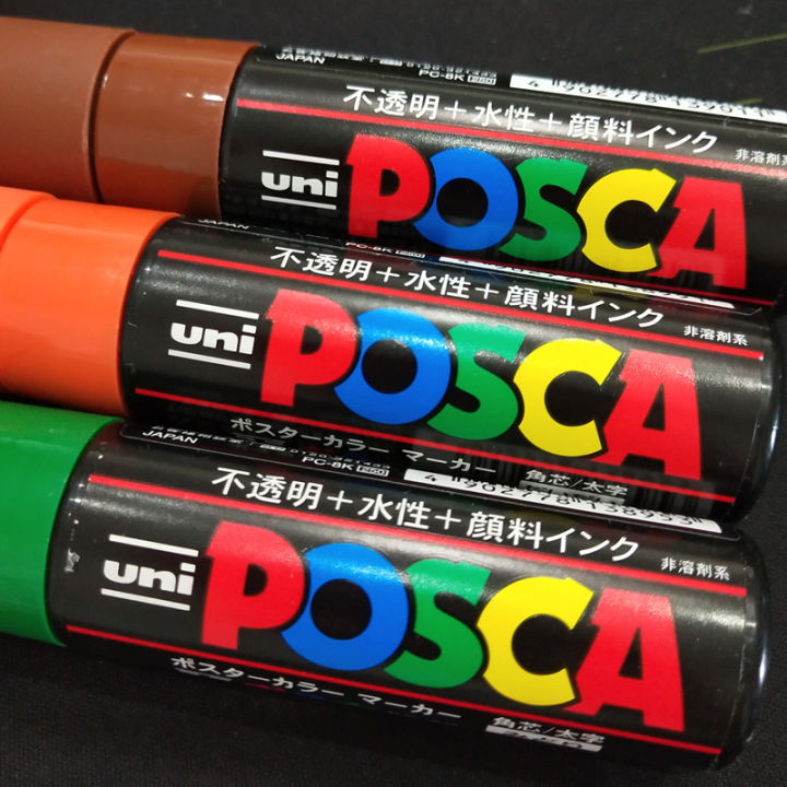 1-pcs-ญี่ปุ่น-uni-8-0มม-posca-อะคริลิคปากกามาร์กเกอร์สีปากกา-pc-8k-เครื่องหมายถาวร-pop-โปสเตอร์-graffiti-โฆษณาวาดกันน้ำเครื่องเขียนสำนักงานนักเรียนอุปกรณ์ศิลปะ