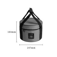 Grey M Camping Storage Organizer Camping Stoves Storage Bag Waterproof Portable Cookware Dinnerware Organizer Camping Supplies