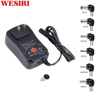 3V 4.5V 5V 6V 7.5V 9V 12V 2A 2.5A AC DC Adaptor Adjustable Power Adapter Universal Charger Supply 30W Electrical Circuitry Parts
