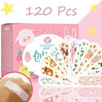 ☍❃ 120Pcs Waterproof Breathable Bandages Cute Cartoon Band Aid Hemostasis Adhesive Bandages