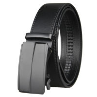 Brand New Men Black Belts Automatic Alloy Buckle Plus Size 130cm Male Belt Genuine Cowskin Leather Golf Belt 2021