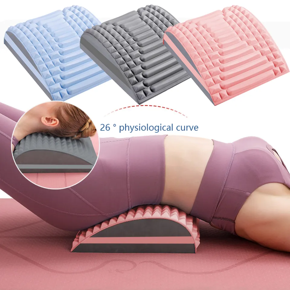 Back Stretcher Pillow Neck Lumbar Support Massager Waist Back Sciatica Herniated  Disc Pain Relief Massage Relaxation