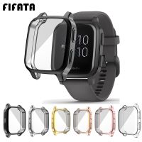 FIFATA Protection Case For Garmin Venu SQ Smart Watch Plating TPU Soft Cover Full Screen Protector Shell For Garmin Venu Sq Case Cables